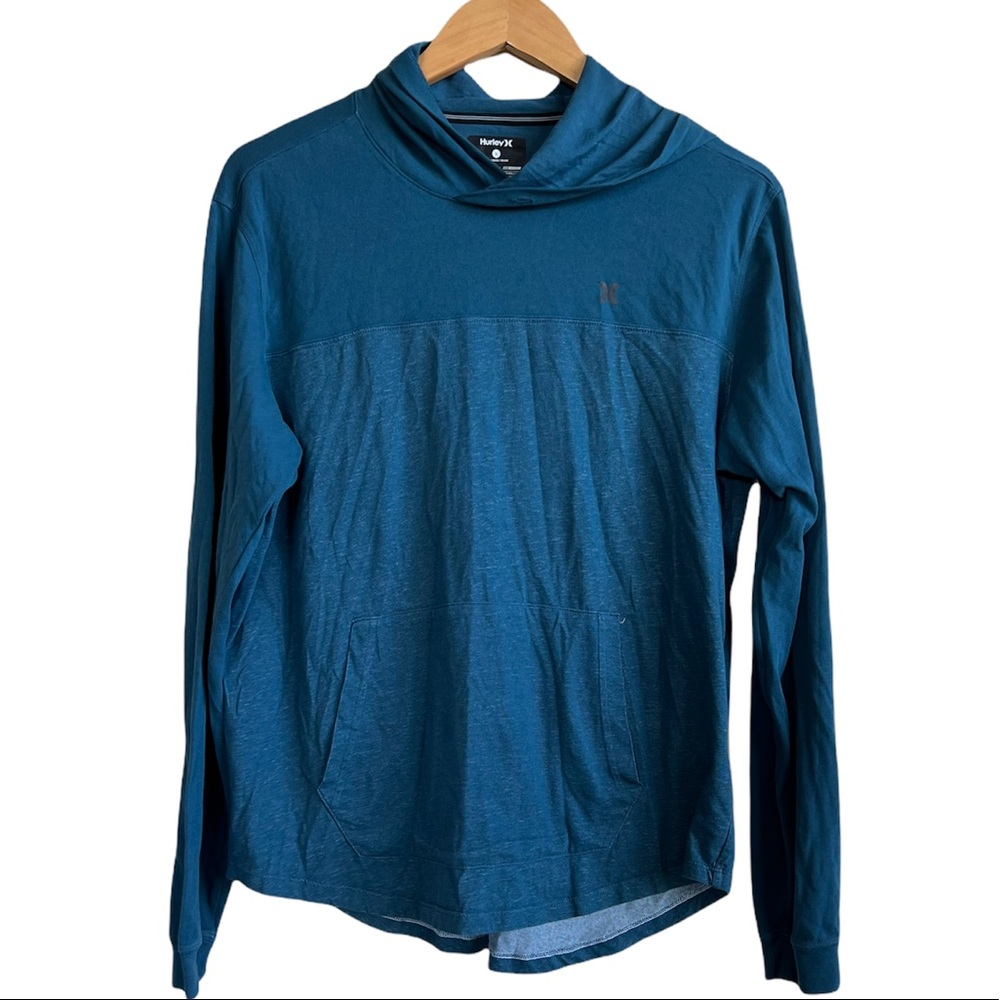 Hurley Men’s blue/green hoddie long sleeve size L